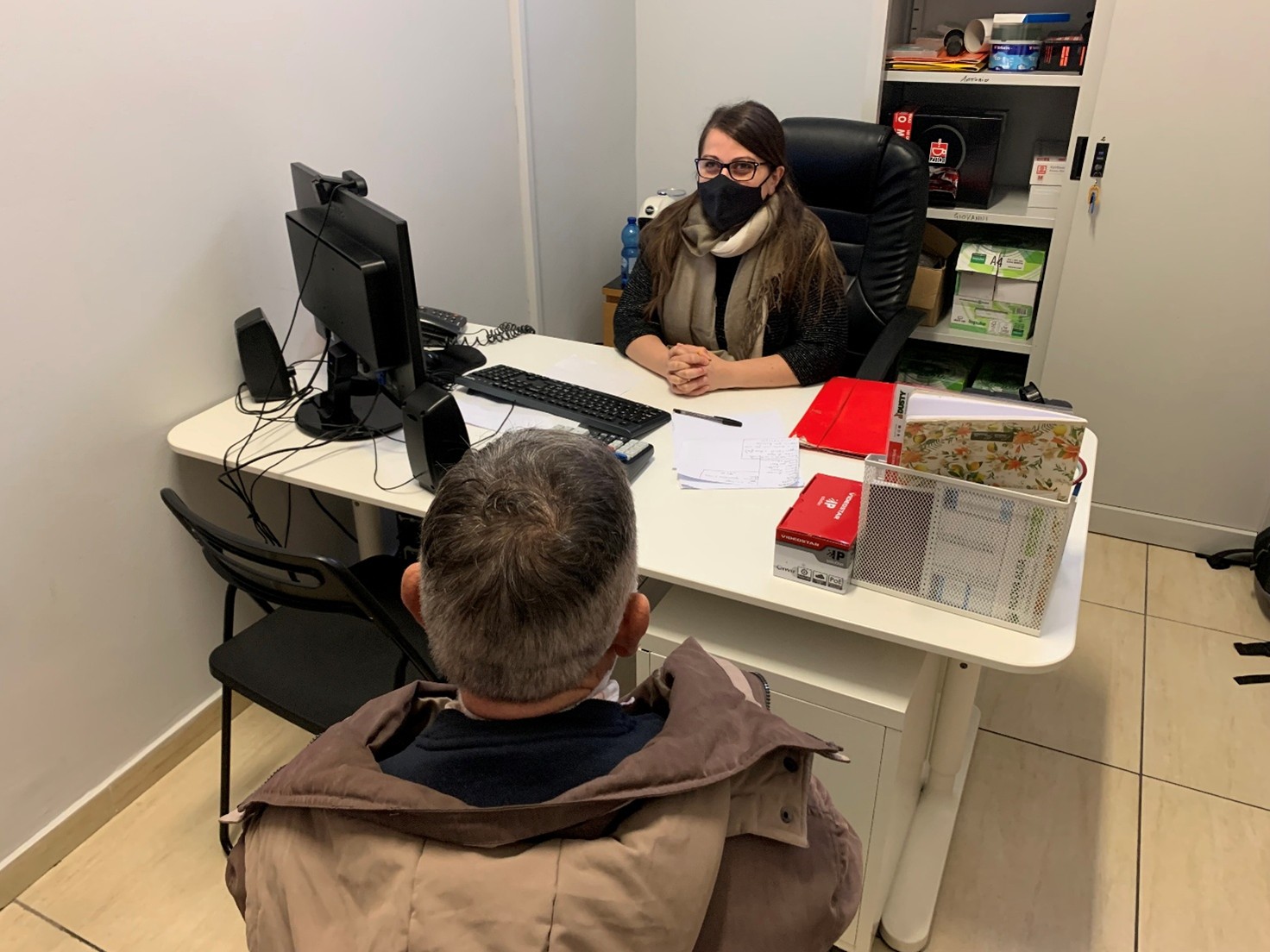 Colloquio di ascolto presso il Centro di ascolto Caritas